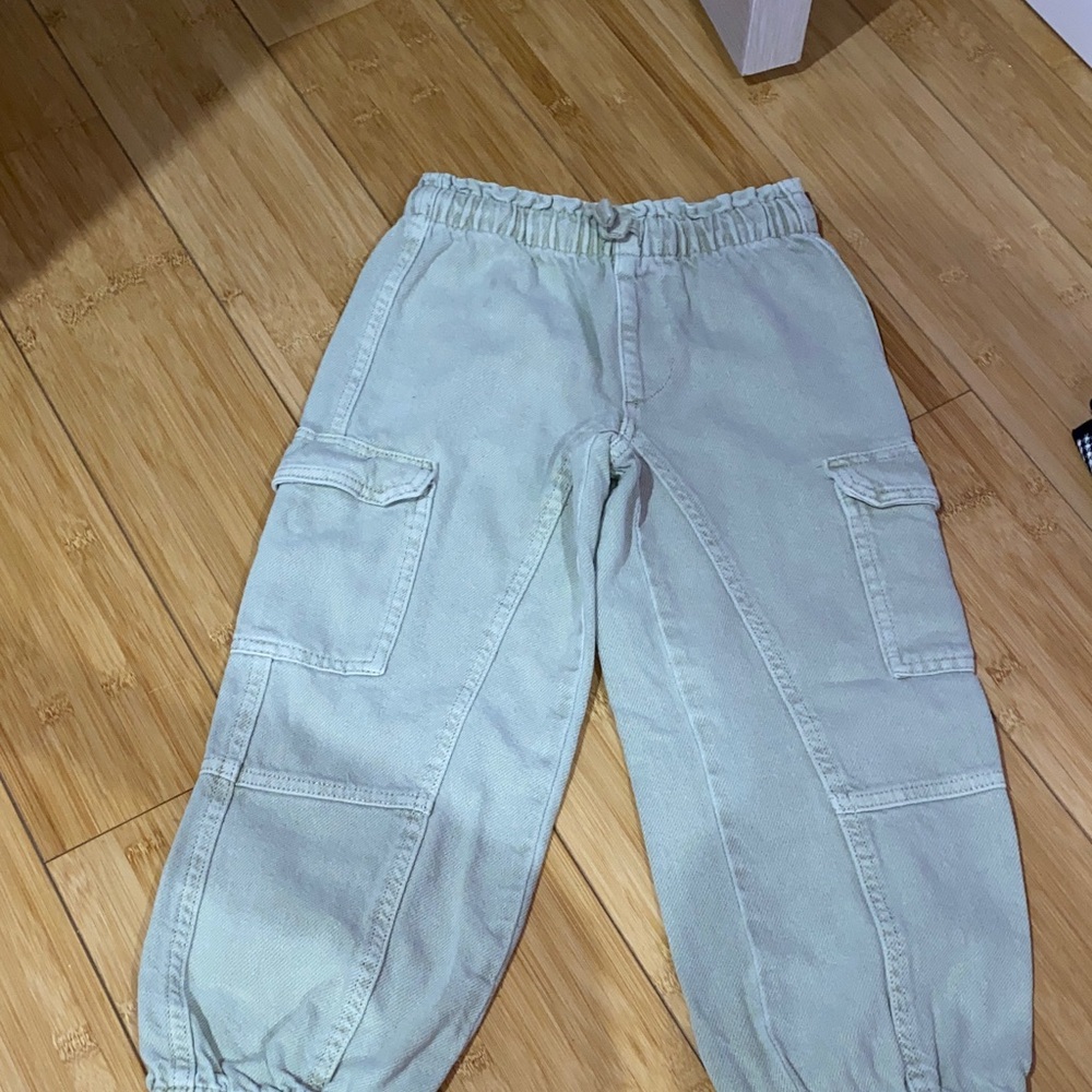 Light Sage Cargo Joggers